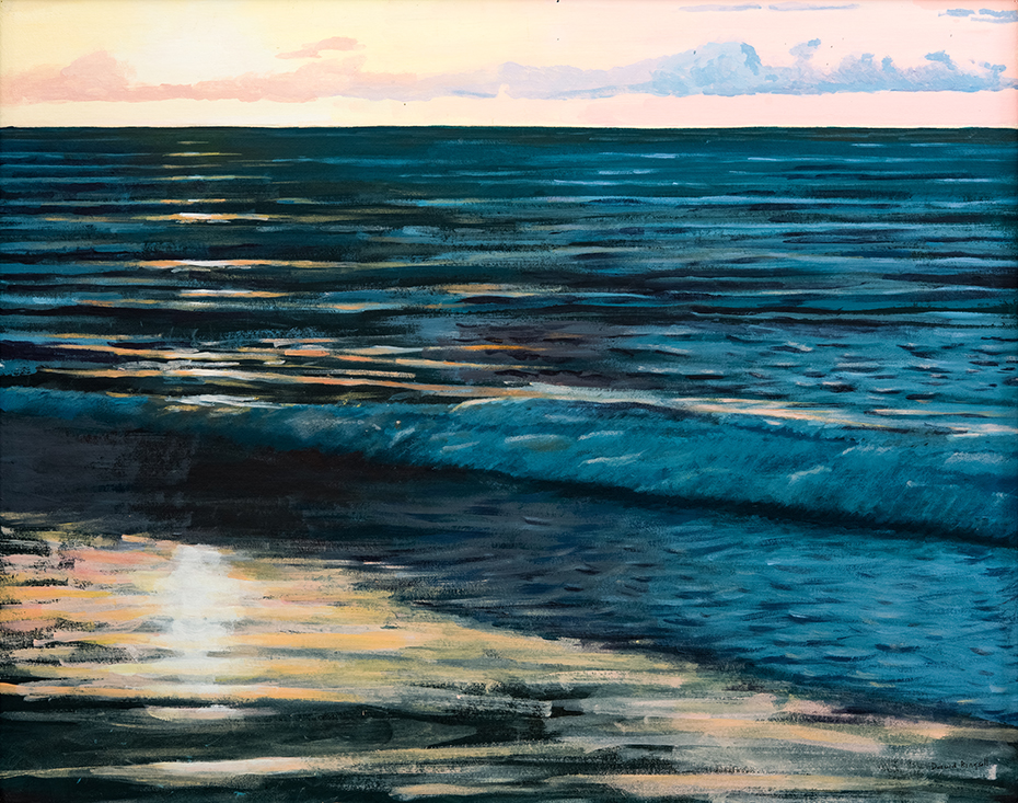 Baltic sea scene painted by bath-based contemporary artist david ringsell