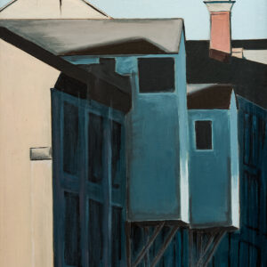warehouses scene painted by bath-based contemporary artist david ringsell