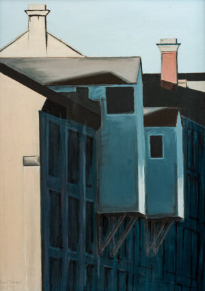 warehouses scene painted by bath-based contemporary artist david ringsell